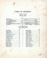 Table of Contents, Clark County 1929